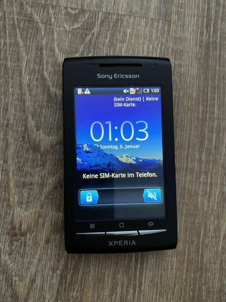 Sony Ericsson Xperia X8 E15i – Schwarz/Burgund (Ohne Simlock) Smartphone