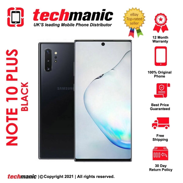 Samsung Galaxy Note 10+ Plus (5G) – 256GB – Smartphone Aura schwarz (entsperrt)