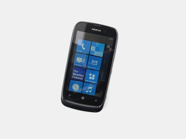 Nokia Lumia 610 schwarz 8GB entsperrt durchschnittlicher Zustand Klasse C 111