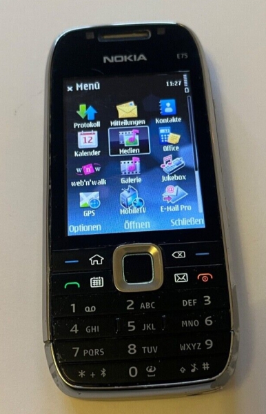 Nokia  E75 – Schwarz – Silber (T-Mobile) Smartphone