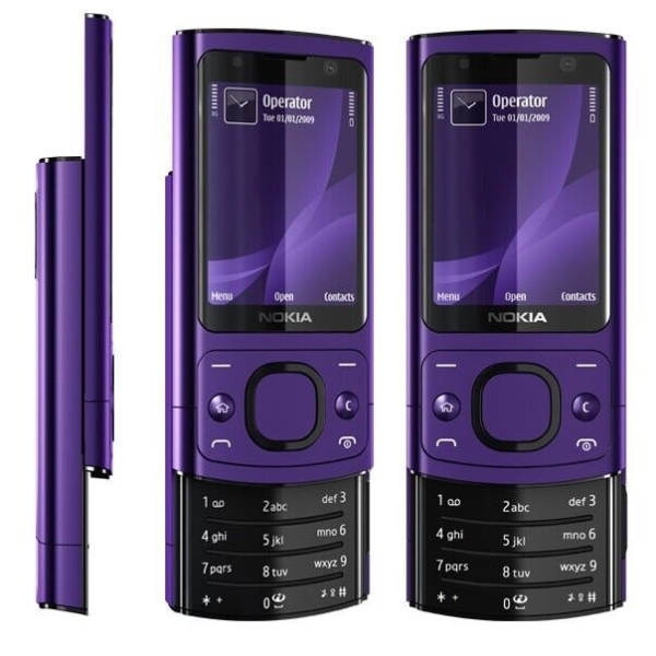 NOKIA 6700 SLIDE UNLOCKED – PURPLE – BLUETOOTH – 3G – 5MP CAM – UKW RADIO