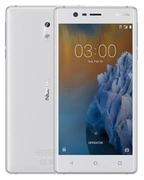 Neuzustand Nokia 3 TA-1020 SS 16GB weiß (entsperrt) 4G Smartphone