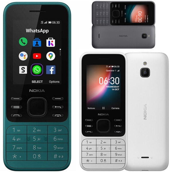 Original Nokia 6300 4G LTE Cell Phone 3Colors Unlocked Dual SIM KaiOS SmartPhone