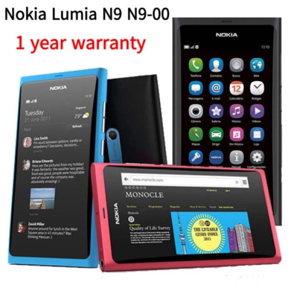 Original Nokia Lumia N9 N9-00 Touchscreen 16GB 3G LTE Unlocked GPS Smartphone