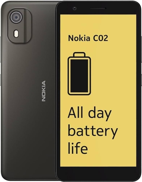 Nokia C02 4G Smartphone 5.45″ 2GB 32GB Dual SIM Android 12 anthrazit