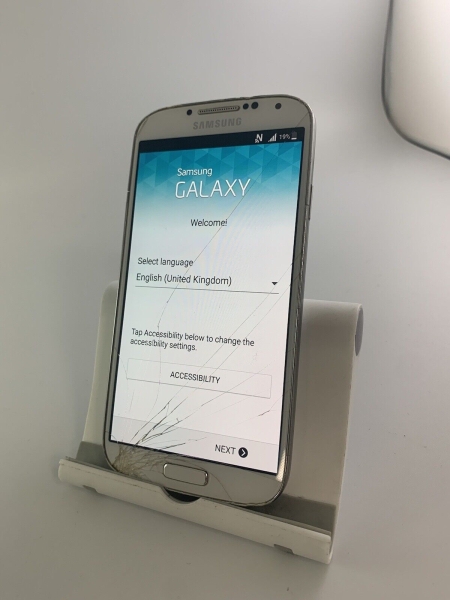 Samsung Galaxy S4 16GB entsperrt weiß Android Smartphone Riss 2GB RAM