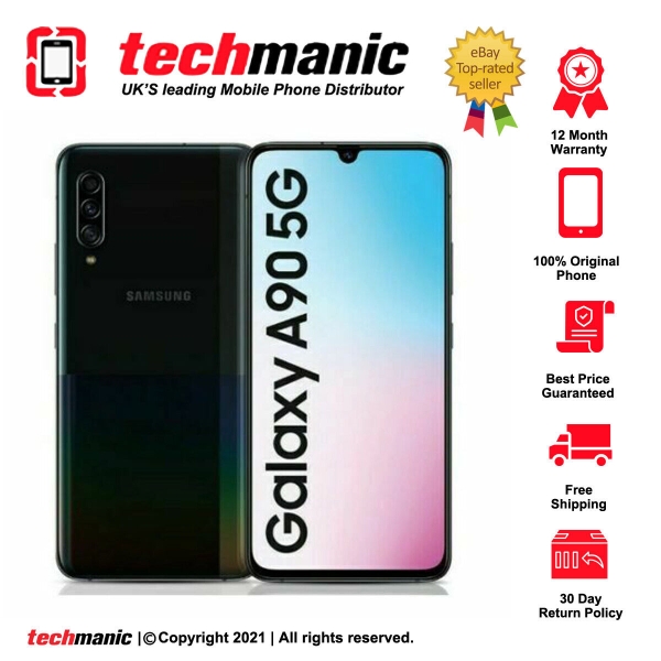 Samsung Galaxy A90 5G SM-A908B – 128 GB – Smartphone schwarz (entsperrt) – Klasse A