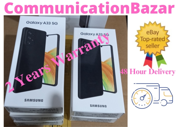 Neu Samsung Galaxy A33 5G 2022 Modell 128GB 6GB D/S verpackt entsperrt Smartphone