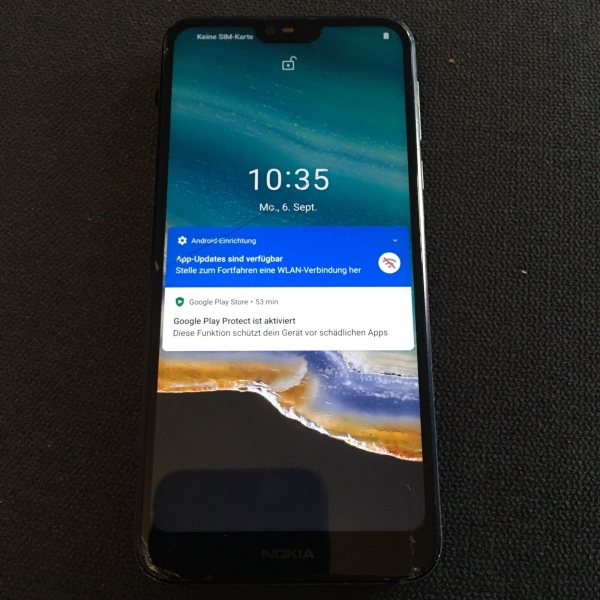 Nokia 7.1 32GB midnight blue LTE Simlockfrei Smartphone Dual-SIM 5,84″ gerißen