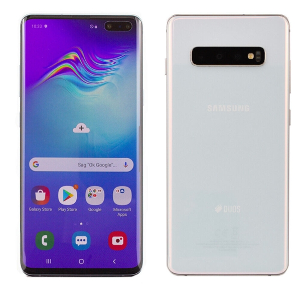 Samsung Galaxy S10+ Plus Smartphone Weiss 128 GB 6.4 Zoll Dual Sim Akzeptabel