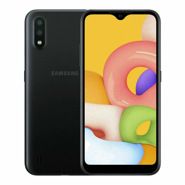 NEU Samsung Galaxy A01 (A015FD) Dual Sim entsperrt 16GB Smartphone 4G LTE SCHWARZ