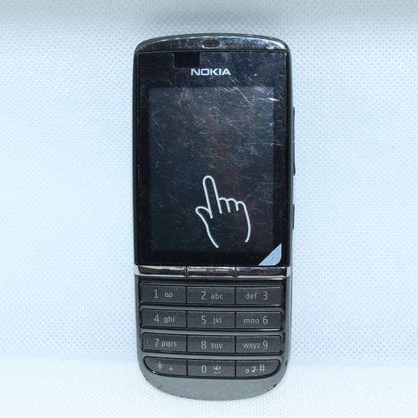 Nokia Asha 300 Graphit Handy getestet & funktionsfähig