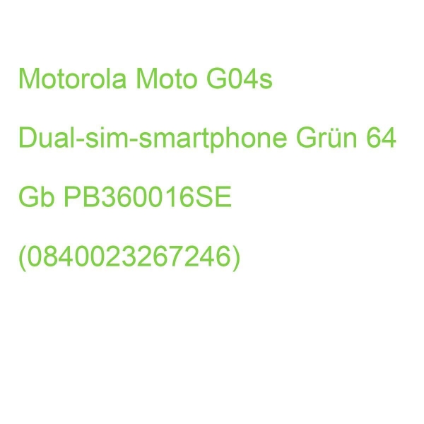 Motorola Moto G04s Dual-sim-smartphone Grün 64 Gb PB360016SE (0840023267246)