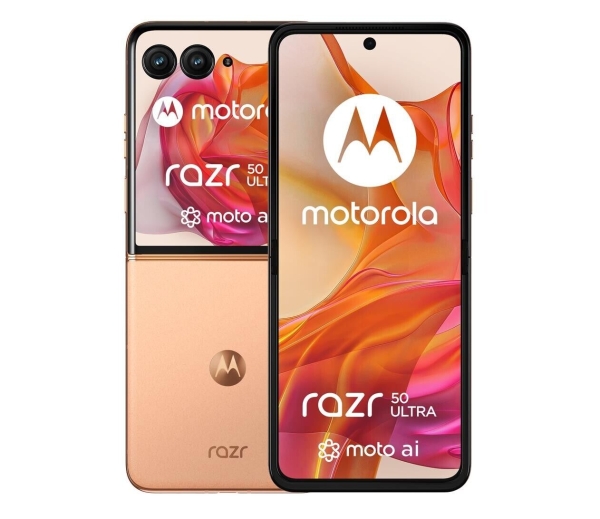 Motorola Razr 50 Ultra 5G 12/512 GB Peach Fuzz 165 Hz Orange Smartphone 6,9 Zoll