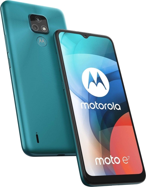 Motorola Moto E7 32GB blau entsperrt Android Handy Smartphone KNACKT CAM OBJEKTIV