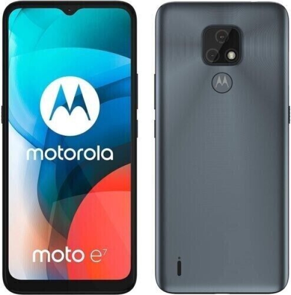 Motorola Moto E7 32GB 6,5″ 4G LTE grau entsperrt Dual SIM Android Smartphone