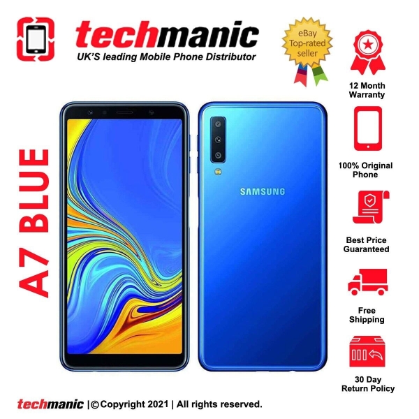 Samsung Galaxy A7 (2018) SM-A750 – 64 GB – blau (entsperrt) Smartphone