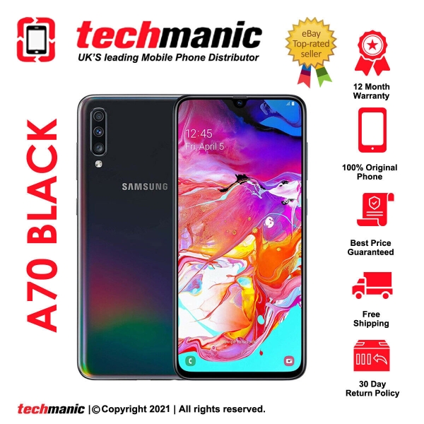 Samsung Galaxy A70 (Dual SIM) – 128 GB – Smartphone schwarz (entsperrt)